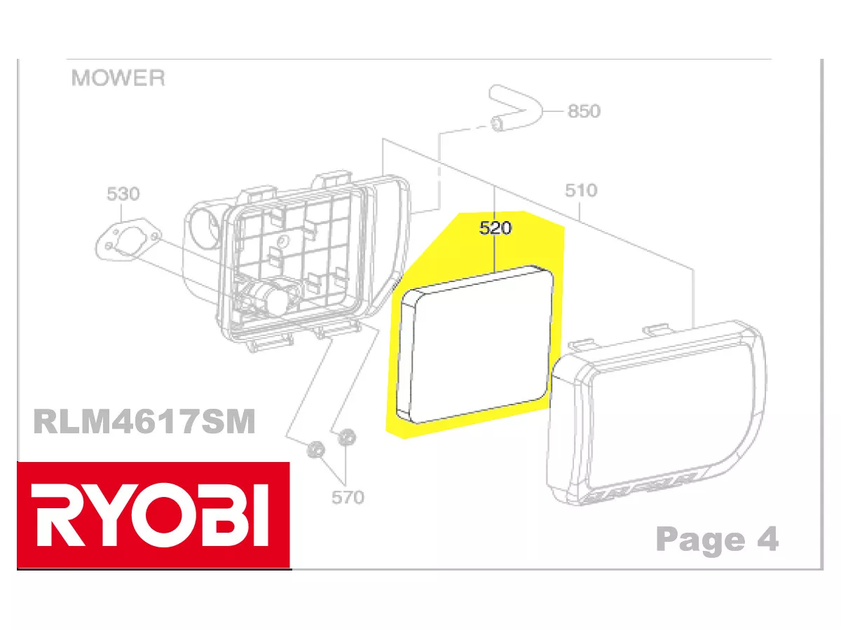 filtre à air réf. 5131040911 Ryobi